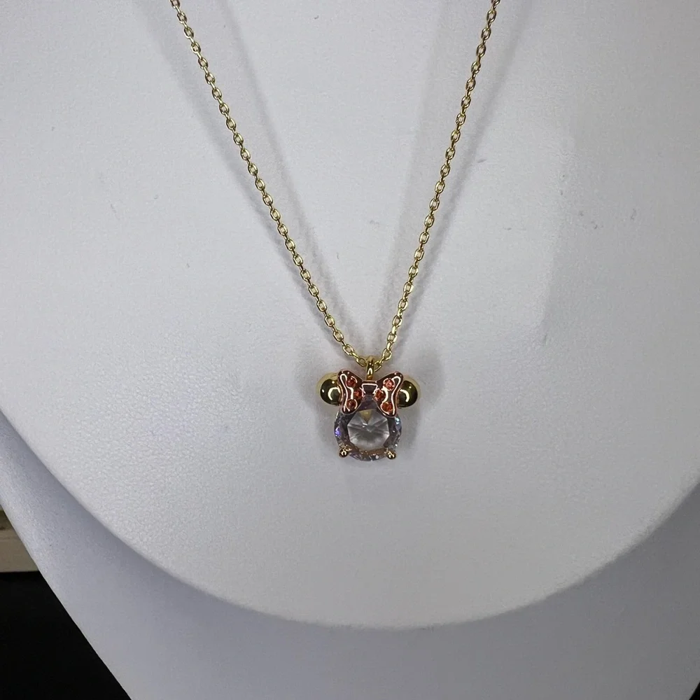 Kate Spade x Disney Gold/Clear Minnie Mouse Necklace